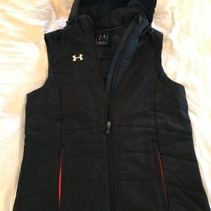 Under Armour Black Hooded Cold Gear Vest